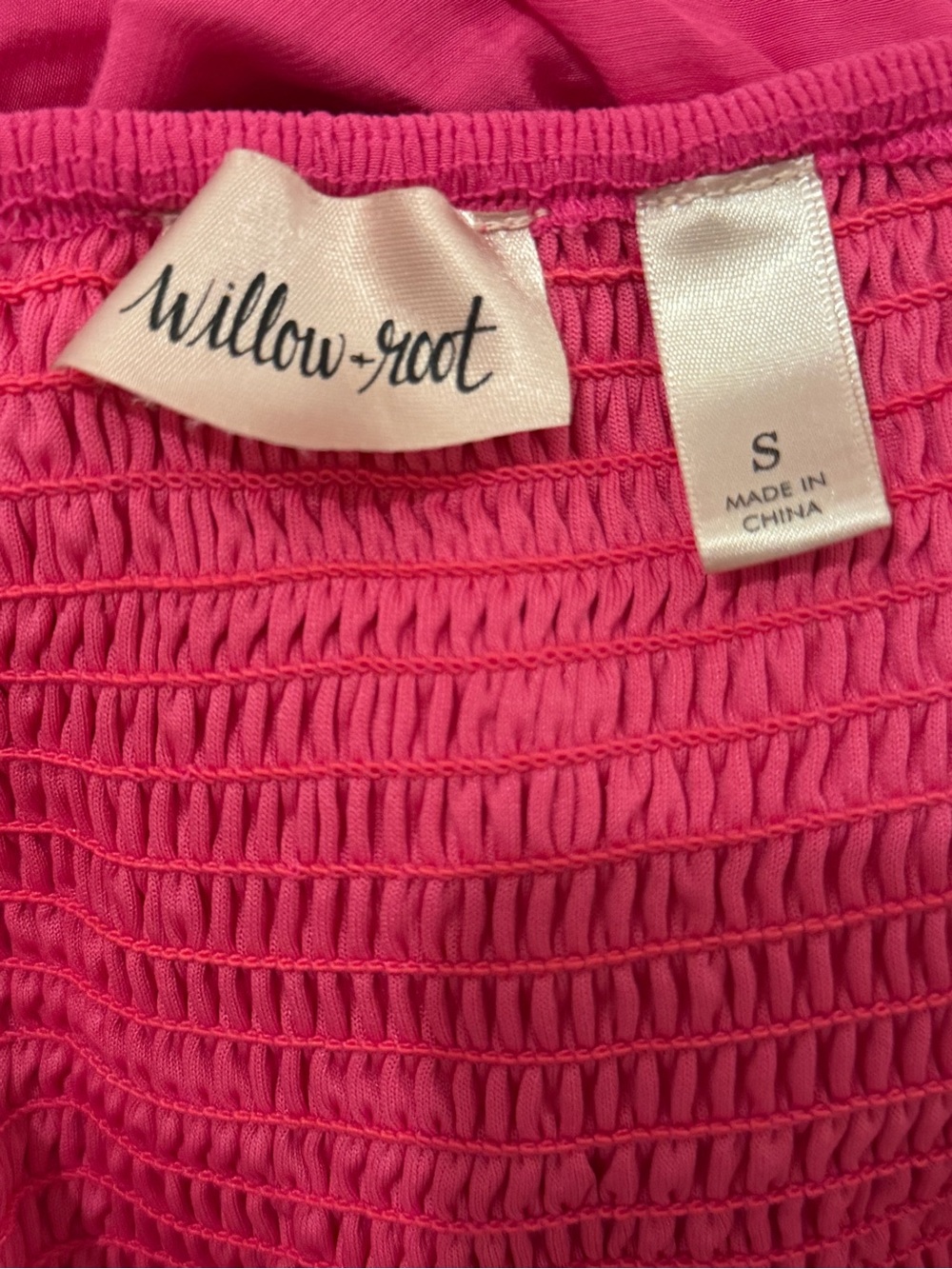 Willow & Root Fuchsia Pink Cutout Tiered Mini Dress Size S - Picture 5 of 10